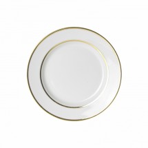 10 Strawberry Street GLD0004 7-3/4&quot; Double Gold Line Salad / Dessert Plate