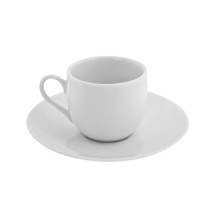 10 Strawberry Street RB0011 3 oz. Classic White Ballet Demitasse Cup and Saucer Set