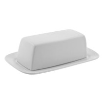 10 Strawberry Street RB0034 Classic White Butter Dish with Cover