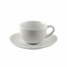 10 Strawberry Street RVL0428 Royal Oval White Demitasse Cup and Saucer Set 4 oz.