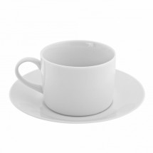 10 Strawberry Street RW0009 Royal White Can Cup and Saucer Set 8 oz.