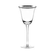 10 Strawberry Street WINSR-RW-SLV 8 oz. Silver Optic Red Wine Glass - 16 pcs