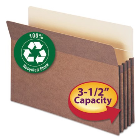 100% Recycled Top Tab File Pockets, 3.5