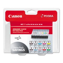 Canon 1033B005 (PGI-9) Lucia Ink, Assorted, 10/Pack