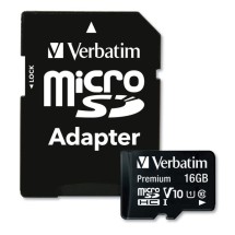 16GB Premium microSDHC Memory Card with Adapter, Up to 80MB/s Read Speed