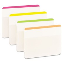 Post-It 2" and 3" Tabs, Lined, 1/5-Cut Tabs, Assorted Brights, 2" Wide, 24/Pack