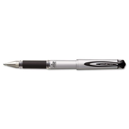 207 Impact Stick Gel Pen, Bold 1mm, Black Ink, Silver/Black Barrel