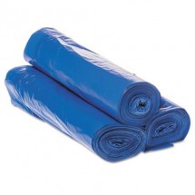 Draw-Tuff Institutional Draw-Tape Can Liners, 30 Gallon, Blue, 200/Carto