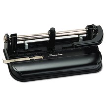 32-Sheet Lever Handle Two-to-Seven-Hole Punch, 9/32" Holes, Black