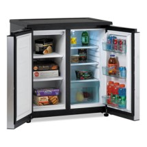 Avanti 5.5 CF Side by Side Refrigerator/Freezer, Black/Stainless Steel