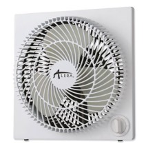 9" 3-Speed Desktop Box Fan, Plastic, White