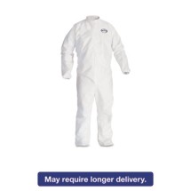 A40 Elastic-Cuff, Ankle, Hood and Boot Coveralls, Large, White, 25/Carton