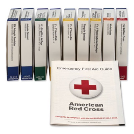 ANSI Compliant 10 Person First Aid Kit Refill, 63-Pieces