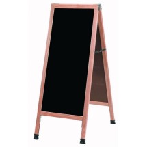 Aarco Products A-3B Oak A-Frame Sidewalk Board with Black Chalkboard, 42&quot;H x 18&quot;W