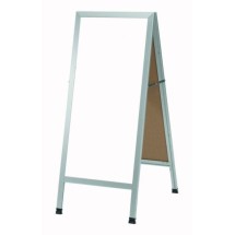 Aarco Products AA-311SW Aluminum Narrow A-Frame Sidewalk Board with White Porcelain Markerboard, 42&quot;H x 18&quot;W