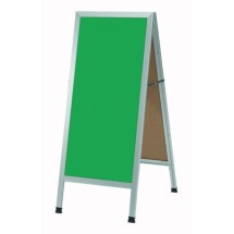 Aarco Products AA-3G Aluminum A-Frame Sidewalk Board with Green Chalkboard, 42&quot;H x 18&quot;W
