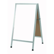 Aarco Products AA-5 Aluminum A-Frame Sidewalk Board with White Markerboard, 42&quot;H x 24&quot;W