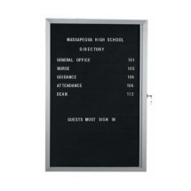 Aarco Products EDC2418L Enclosed Aluminum Indoor Message Center with 1 Overlapping Hinged Locking Door, 24&quot;H x 18&quot;W 