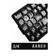 Aarco Products GFD.75 3/4&quot; Gothic Style Universal Single Tab Changeable Typeface Letters - 330 Characters / Set