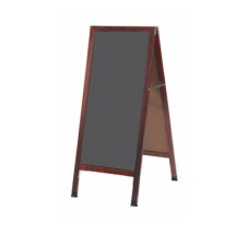 Aarco Products MA-35SS  Cherry A-Frame Sidwalk Board with Slate Gray Write-On Porcelain Chalkboard, 42&quot;H x 18&quot;W 