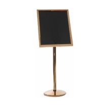 Aarco Products P-7B Small Dual Capability Neon Markerboard and Menu-Poster Holder - Brass