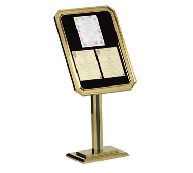 Aarco Products P31-B Single Pedestal-Ornamental Sign and Poster Stand - Brass