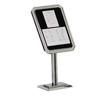 Aarco Products P31-C Single Pedestal-Ornamental Sign and Poster Stand - Chrome