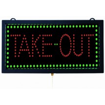 Aarco Products TAK12M High Visibility LED TAKE-OUT Sign, 9 3/4&quot;H x 18 3/4&quot;W 