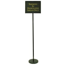 Aarco Products TI-1BK Changeable Hostess / Teller Sign, Black 59" H