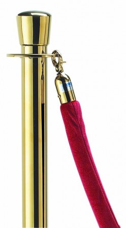 Aarco Products TR-12 8 Ft. Form-A-Line Red Rope with Brass Hardware