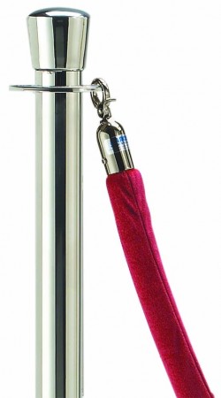 Aarco Products TR-45 5 Ft. Form-A-Line Red Rope with Chrome Satin Hardware