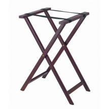 Aarco Products TS-3 Folding Wood Tray Stand - Dark Stain