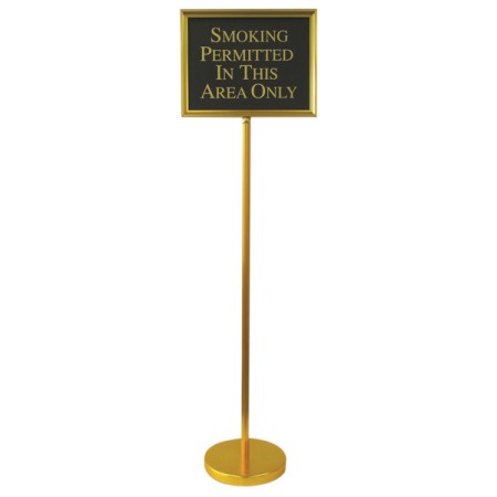 Aarco Products TY-2B Changeable Hostess / Teller Sign, Gold 54" H