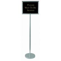 Aarco Products TY-2CH Director Sign Stand Silver 54&quot;