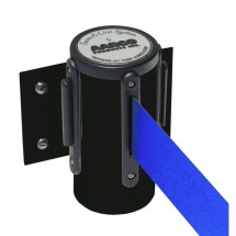 Aarco Products WM-10BKBL Black Wall Mount Form-A-Line Blue Retractable 10 Ft. Belt