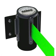 Aarco Products WM-10BKGR Black Wall Mount Form-A-Line Green Retractable 10 Ft. Belt