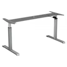 Alera AdaptivErgo Sit-Stand Pneumatic Height-Adjustable Table Base, Gray, 59.06&quot; x 28.35&quot; x 26.18&quot; to 39.57&quot;, Gray