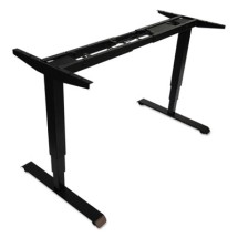 Alera AdaptivErgo Sit-Stand 3-Stage Electric Height-Adjustable Table Base with Memory Control,  Black, 48.06&quot; x 24.35&quot; x 25&quot; to 50.7&quot;