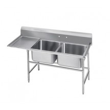 Advance Tabco 93-22-40-36L Two Compartment Sink with Left Drainboard, 84&quot;