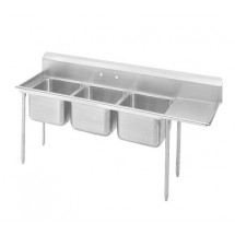 Advance Tabco 93-23-60-18R Three Compartment Sink with Right Drainboard, 89&quot;