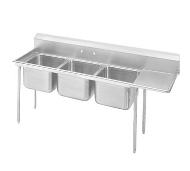 Advance Tabco 93-23-60-36R Three Compartment Sink with Right Drainboard, 107"