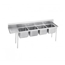 Advance Tabco 93-24-80-18L Four Compartment Sink with Left Drainboard, 111&quot;