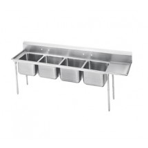 Advance Tabco 93-24-80-18R Four Compartment Sink with Right Drainboard, 111&quot;