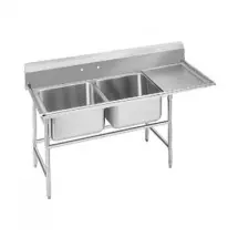Advance Tabco 94-2-36-24R Two Compartment Sink with Right Drainboard, 64&quot;