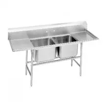 Advance Tabco 94-22-40-24RL Two Compartment Sink with Two Drainboards, 93&quot;