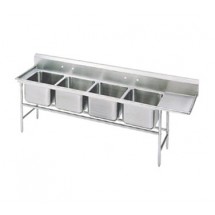 Advance Tabco 94-24-80-18R Four Compartment Sink with Left Drainboard, 111&quot;