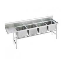 Advance Tabco 94-24-80-24L Four Compartment Sink with Left Drainboard, 117&quot;