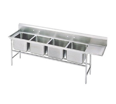 Advance Tabco 94-24-80-24R Four Compartment Sink with Left Drainboard, 117"