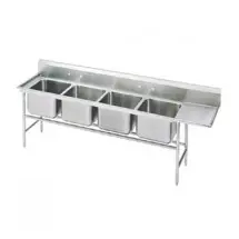 Advance Tabco 94-24-80-24R Four Compartment Sink with Left Drainboard, 117&quot;