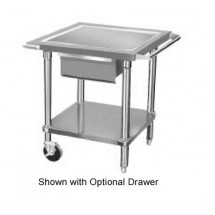 Advance Tabco AG-MP-30 Mobile Stainless Steel Mixer Table with Galvanized Undershelf 24&quot; x 30&quot;
